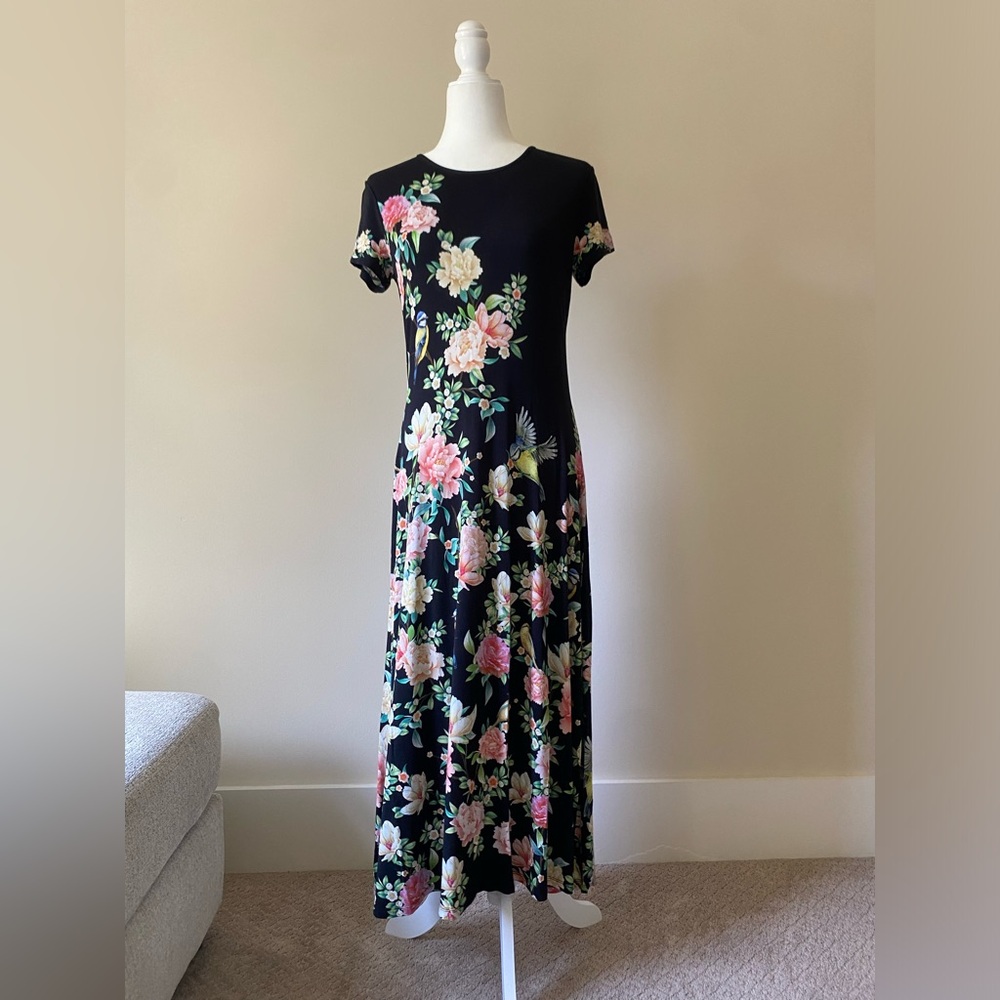 Johnny Was Byrdie Janie Midi Dress - soft t-shirt swing dress